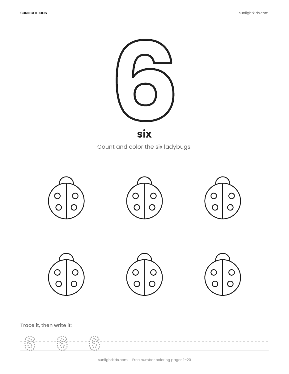 Free Printable Number Coloring Pages (1–20) — page 7 of 28