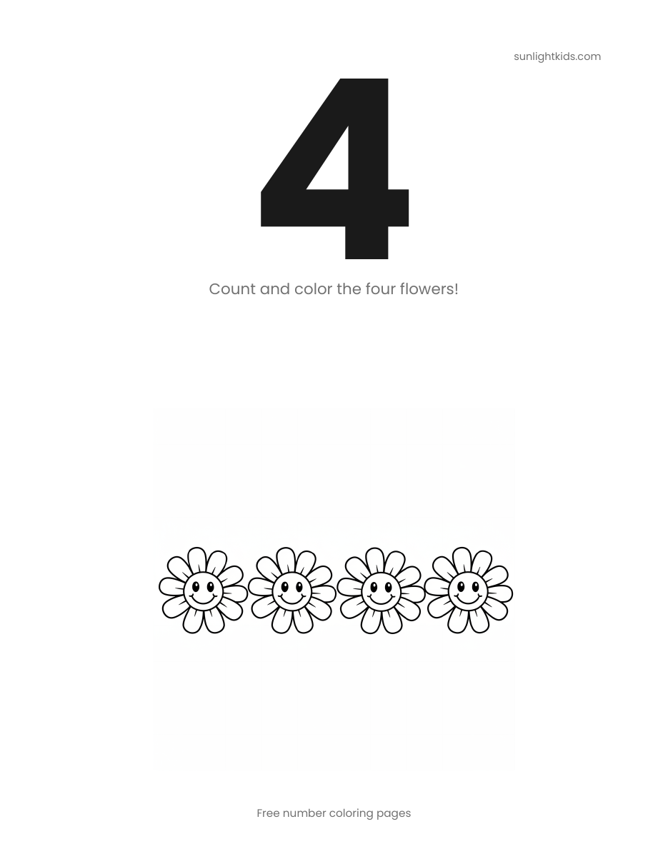 Free Printable Number Coloring Pages (1–20) — sample page preview